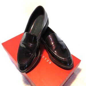 Kelly & Katie Emmah Bordeaux patent leather loafer